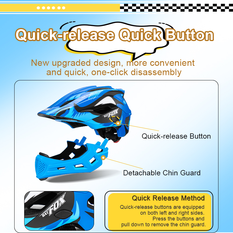 BATFOX Kids Full Face Bike Hel - Running Gear Kids recension och pris