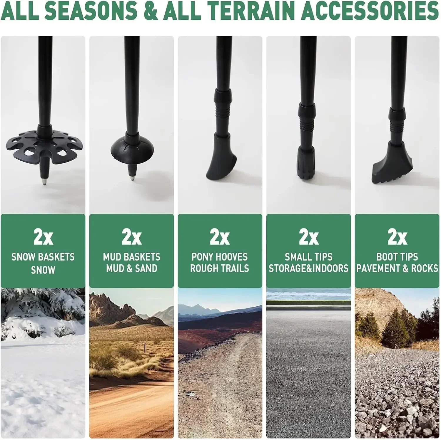 2 Pack Lightweight Foldable Tr - Trekking Pole Carbon recension och pris