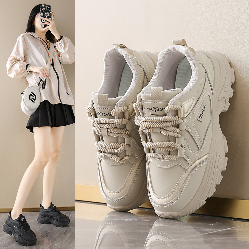Women's Leather Low-Top Dad Sh - Running Shoes Women recension och pris