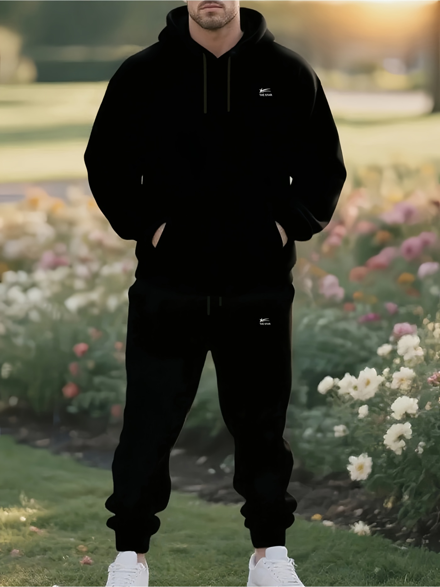 2026 Men 2‑Pieces Tracksuit Bl - Joggers Pants recension och pris