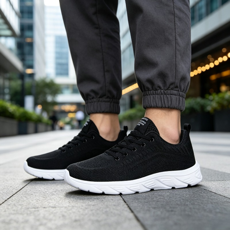 Men Breathable Knit Sneakers W - Running Shoes Men recension och pris