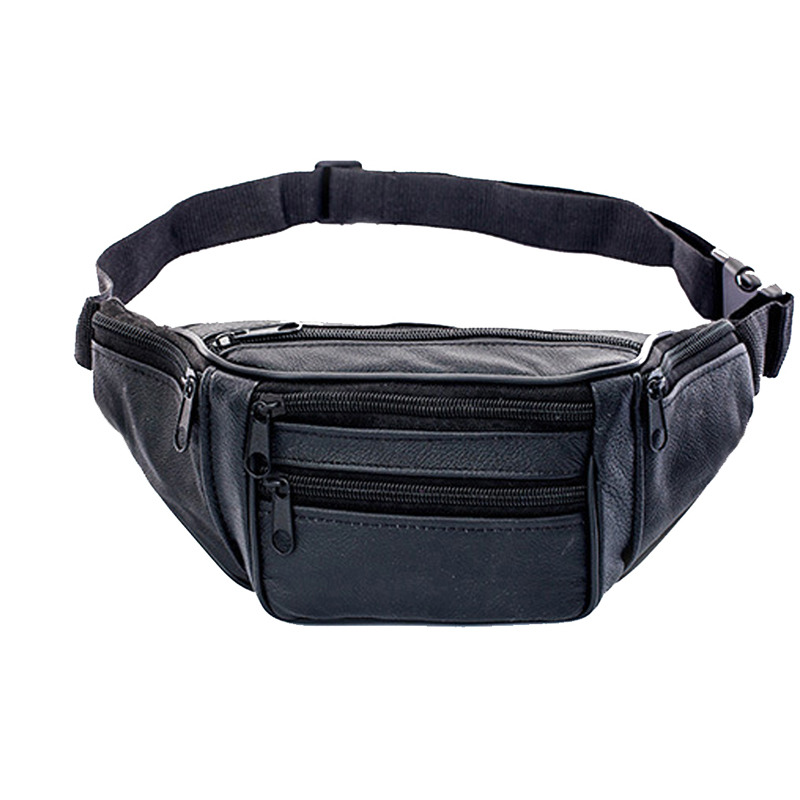 Leather Men Waist Chest Bag Th - Running Belt recension och pris